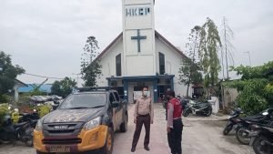 Ciptakan Rasa Aman, Sat Samapta Polresta Deli Serdang Laksanakan Patroli Dan Monitoring Kegiatan Ibadah Gereja