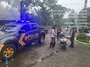 Antisipasi Penyebaran Covid-19, Polresta Deli Serdang Laksanakan Patroli Asmara Subuh