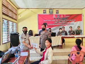 Hari ke-3 Polres Nias kembali menyalurkan BT-PKLWN di Kecamatan Sitolu’ori Kabupaten Nias Utara
