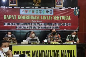 Kapolres Madina Pimpin Gelar Rakor Lintas Sektoral Dalam Rangka Ops Ketupat Toba 2022