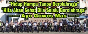 Jaga Kebugaran Dan Kesehatan Tubuh, Kapolres Madina Gowes Bareng Personil Dan TMC Di Seputaran Panyabungan