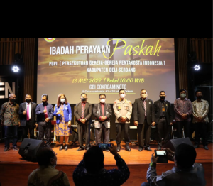 Kapolresta Deli Serdang Hadiri Perayaaan Paskah Persekutuan Gereja-Gereja Pentakosta Indonesia Deli Serdang