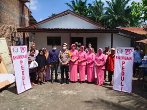 Kapolresta Deli Serdang Resmikan Bedah Rumah Dalam Rangka HUT Bhayangkara ke-76