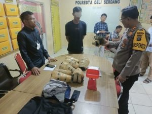 SAT NARKOBA POLRESTA DELI SERDANG GAGALKAN PEREDARAN GANJA ANTAR PROVINSI
