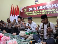 Polres Aceh Barat gelar do’a bersama untuk korban gempa di Cianjur