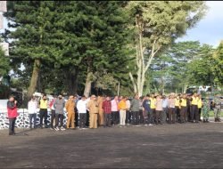 Pemkab Toba Bersama 3 Pilar TNI dan Polri Apel Gabungan Kesiapan Gotong Royong massal