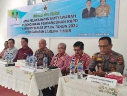BUPATI NIAS UTARA HADIRI MUSRENBANG RKPD KABUPATEN NIAS UTARA TAHUN 2024 DI KECAMATAN LAHEWA TIMUR