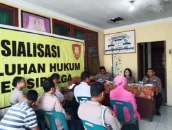 Dua Polsek Di Jajaran Polres Sibolga Terima Sosialisasi KUHP Terbaru dari Seksi Hukum Polres Sibolga.