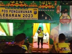Memberikan Rasa Aman di Malam Takbiran dan Pemudik Lebaran, Kapolsek Medan Tuntungan Polrestabes Medan Cek POS PAM Toba 2023