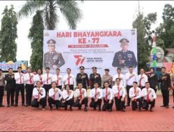 UPACARA PERINGATAN HARI BHAYANGKARA KE-77 TAHUN 2023 DI LINGKUNGAN POLRES NIAS DI HADIRI BEBERAPA KEPALA DAERAH DI KEPULAUAN NIAS