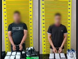 Selundupkan sabu didalam sepatu, dua pemuda dibekuk Polda Sumut di Bandara Kualanamu.