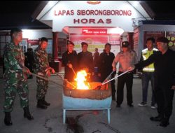 Sinergitas Bersama TNI/Polri,Lapas Siborongborong Razia Gabungan Dan Tes Urine WBP