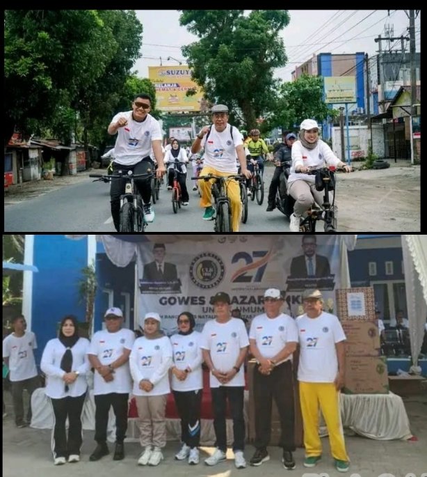 Dies Natalis Universitas Labuhanbatu ke 27 gelar gowes bareng Bupati dan opd