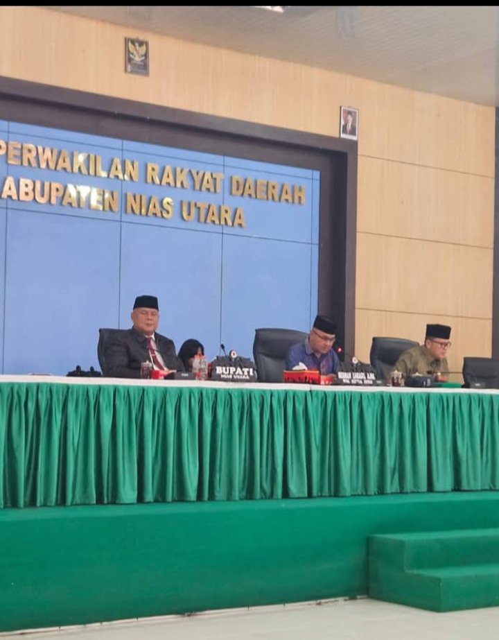 RAPAT PARIPURNA DPRD KABUPATEN NIAS UTARA TETAPKAN APBD KABUPATEN NIAS UTARA TA 2026